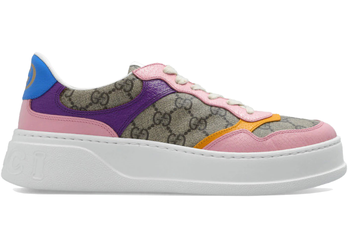 gucci gg sneaker beige multi monogram (women's)