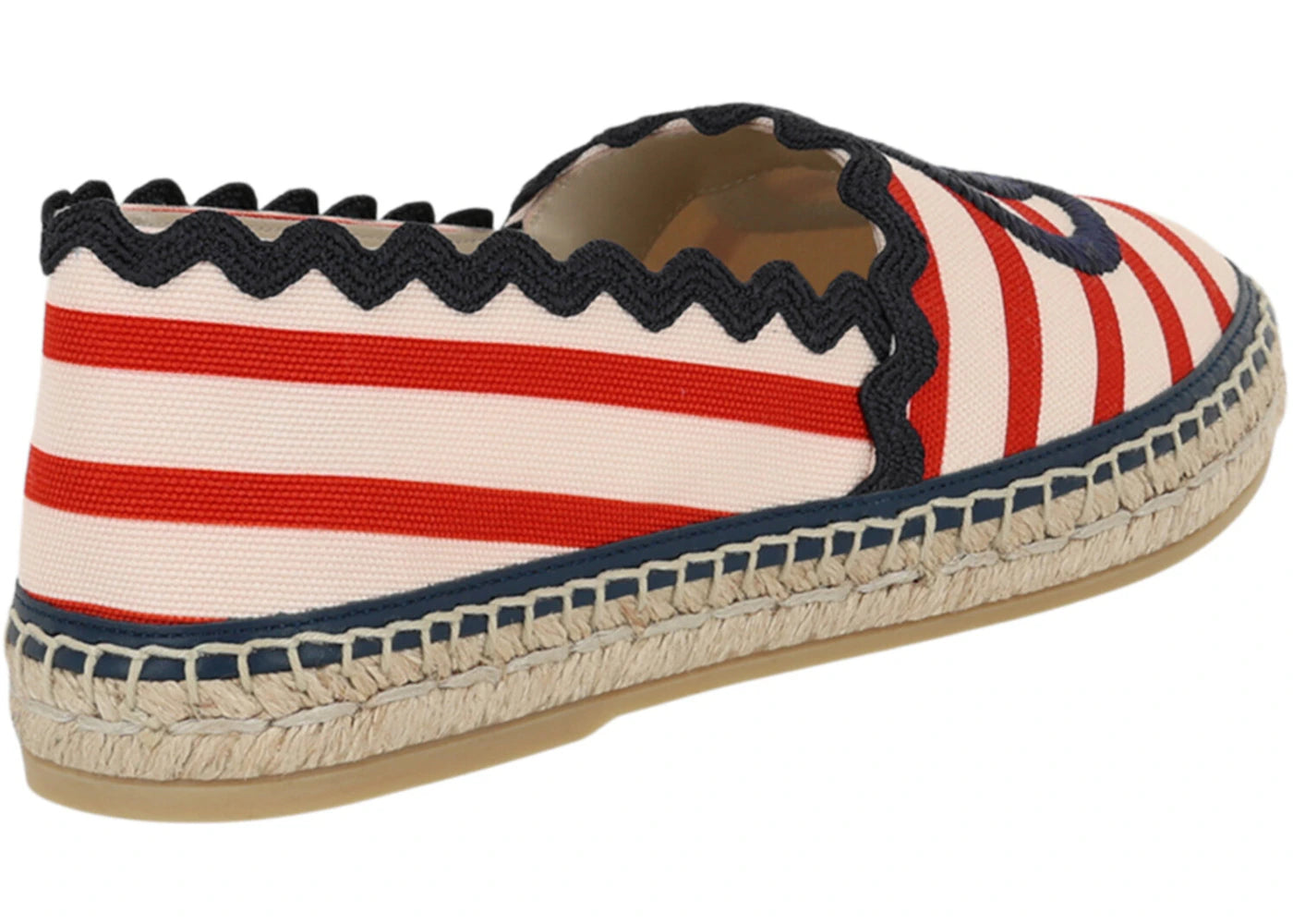 gucci gg striped espadrilles red (women's)