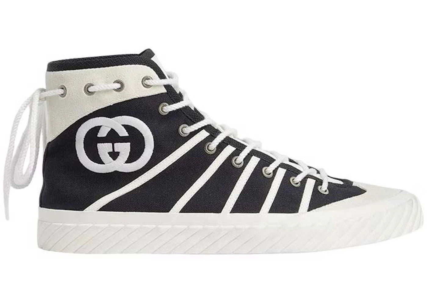 gucci gg tortuga high sneakers black white