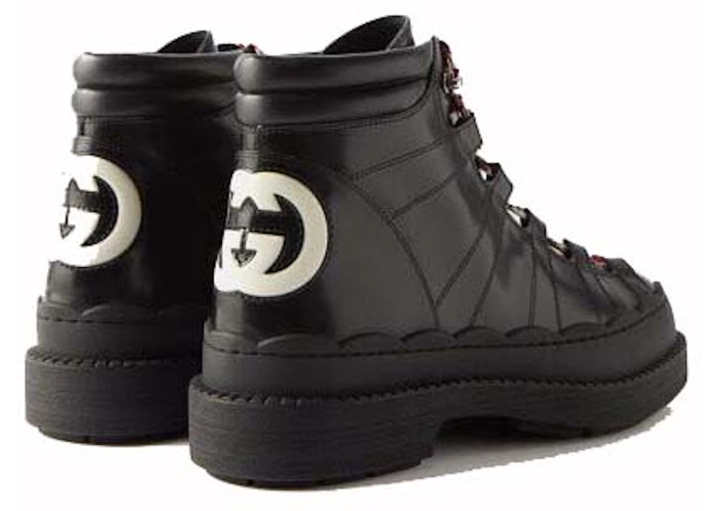 Gucci Ghibli Leather Trekking Boots Black