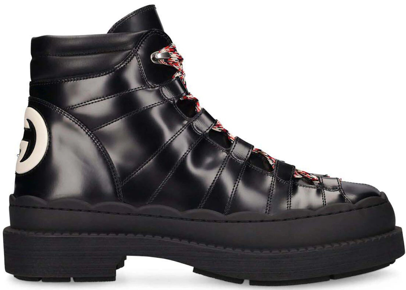 gucci ghibli leather trekking boots black