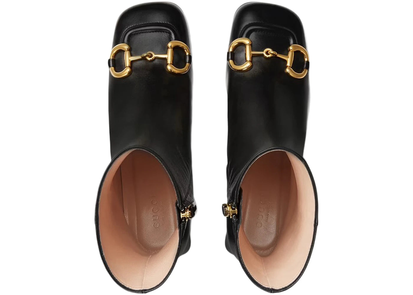 gucci horsebit 55mm ankle boot black leather
