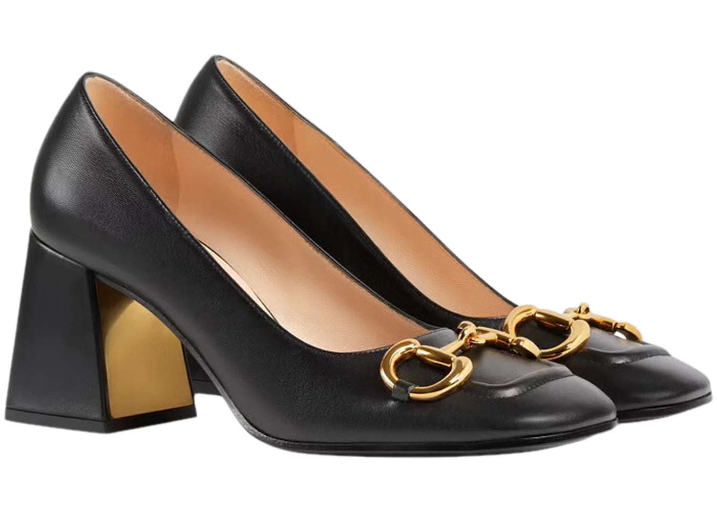 gucci horsebit 75mm pump black leather