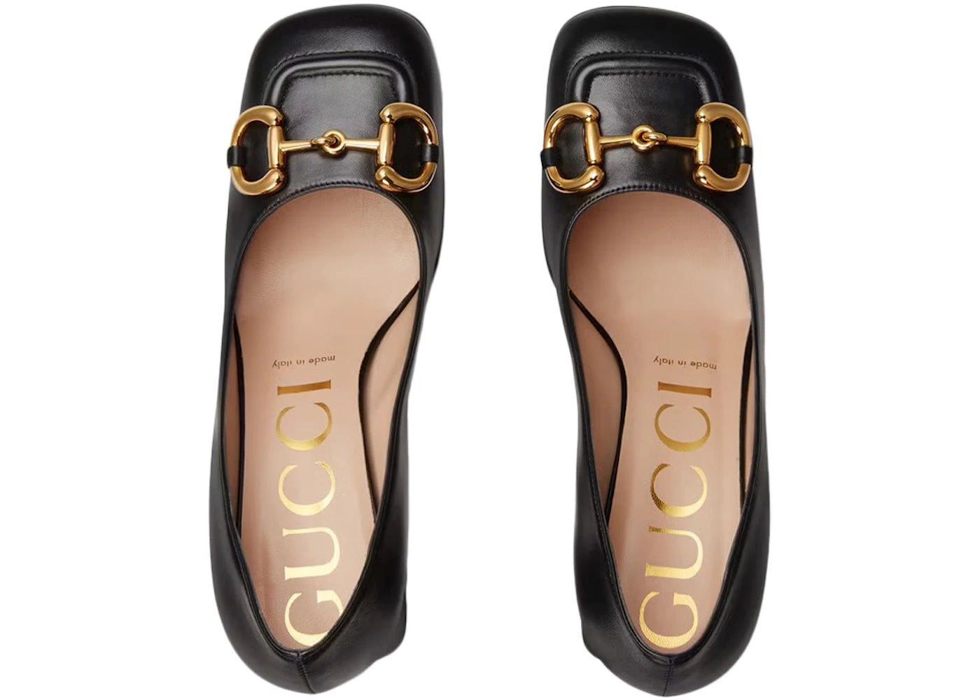 gucci horsebit 75mm pump black leather