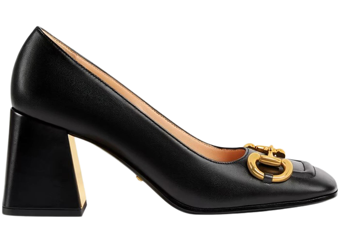gucci horsebit 75mm pump black leather
