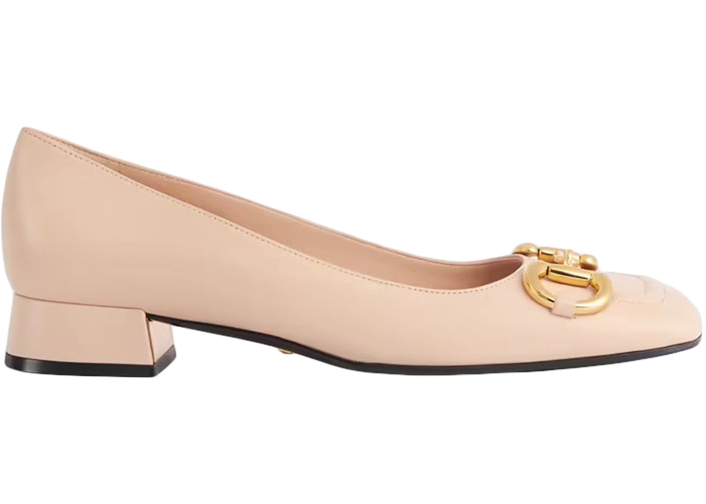 gucci horsebit ballet flat light pink leather