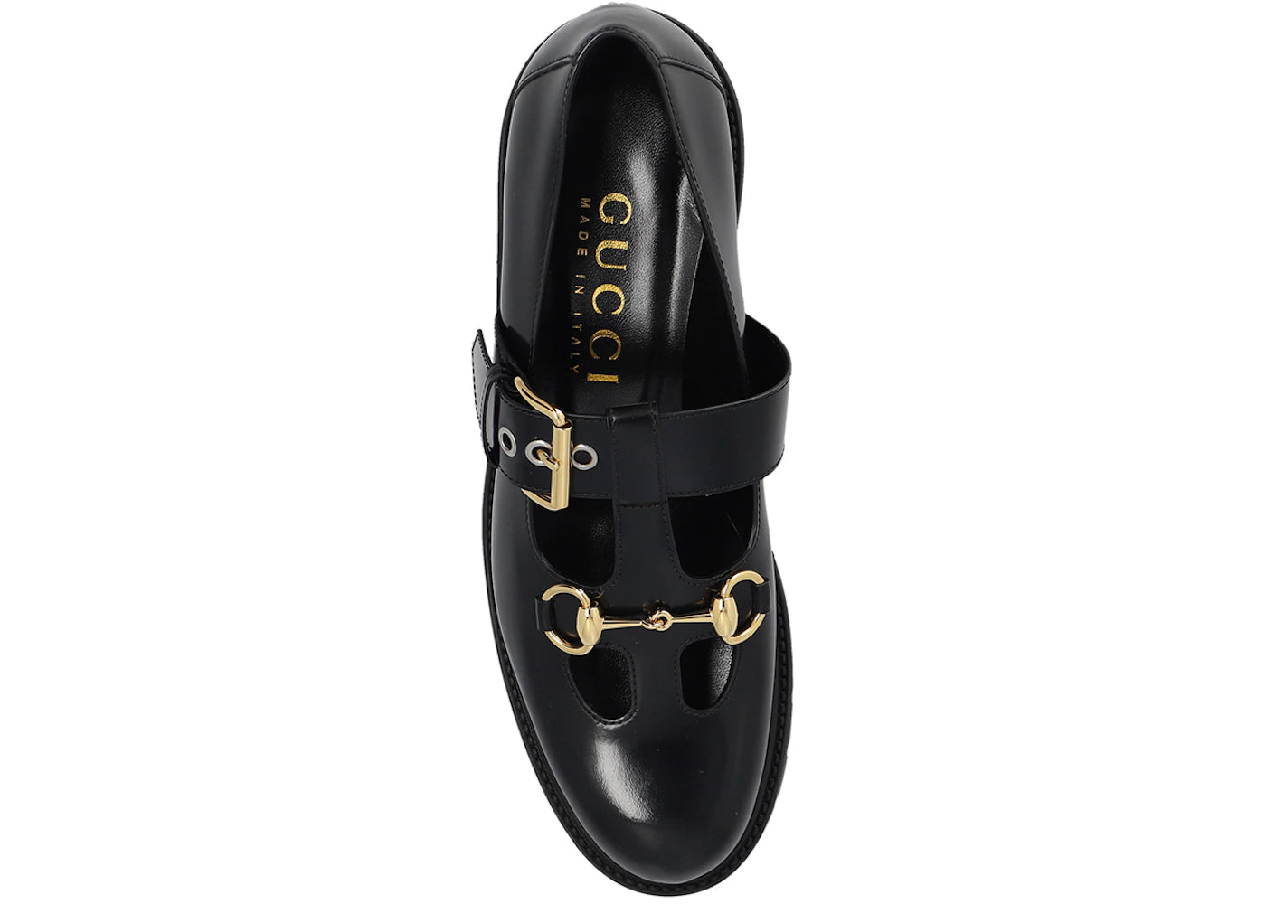 gucci horsebit leather loafers black (women's)