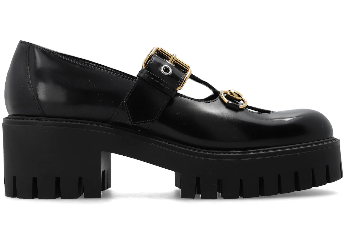 gucci horsebit leather loafers black (women's)