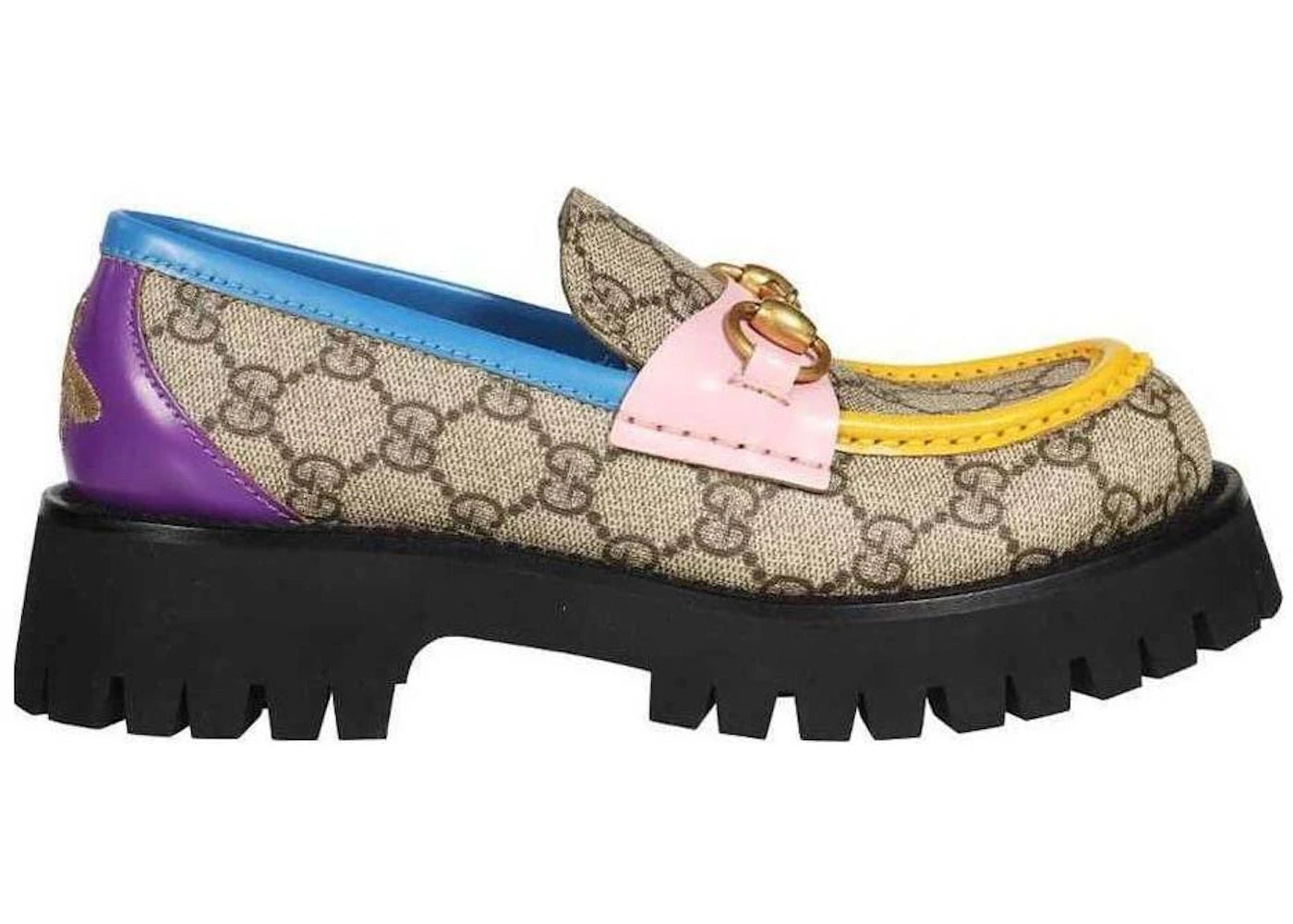 gucci horsebit loafer beige multi (women's)