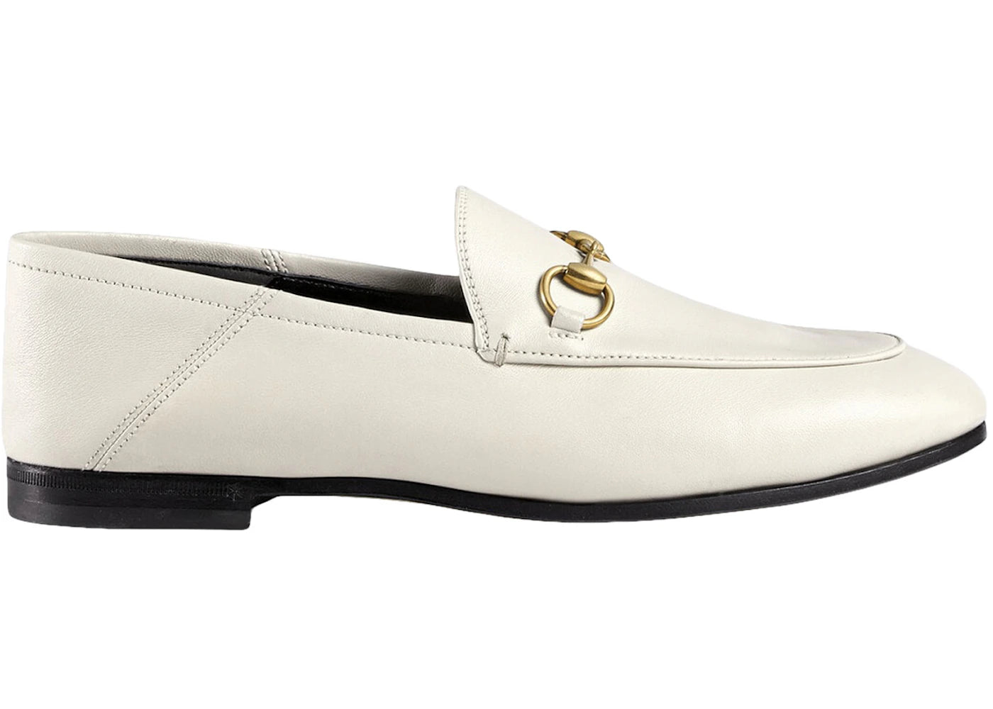 gucci horsebit loafer leather white (women's)