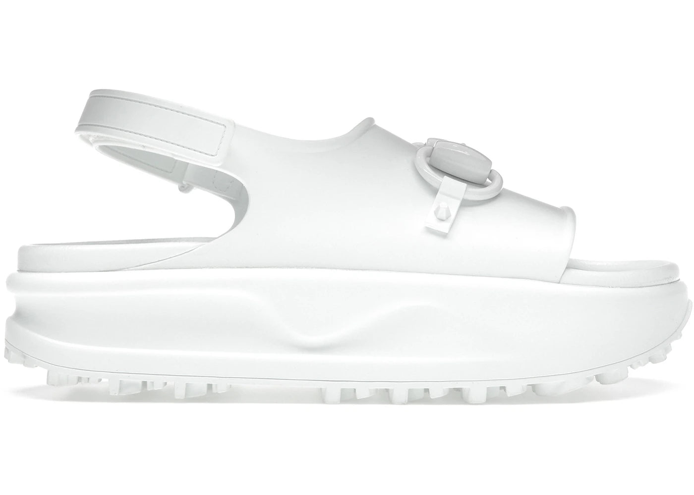 gucci horsebit platform sandal white (women's)
