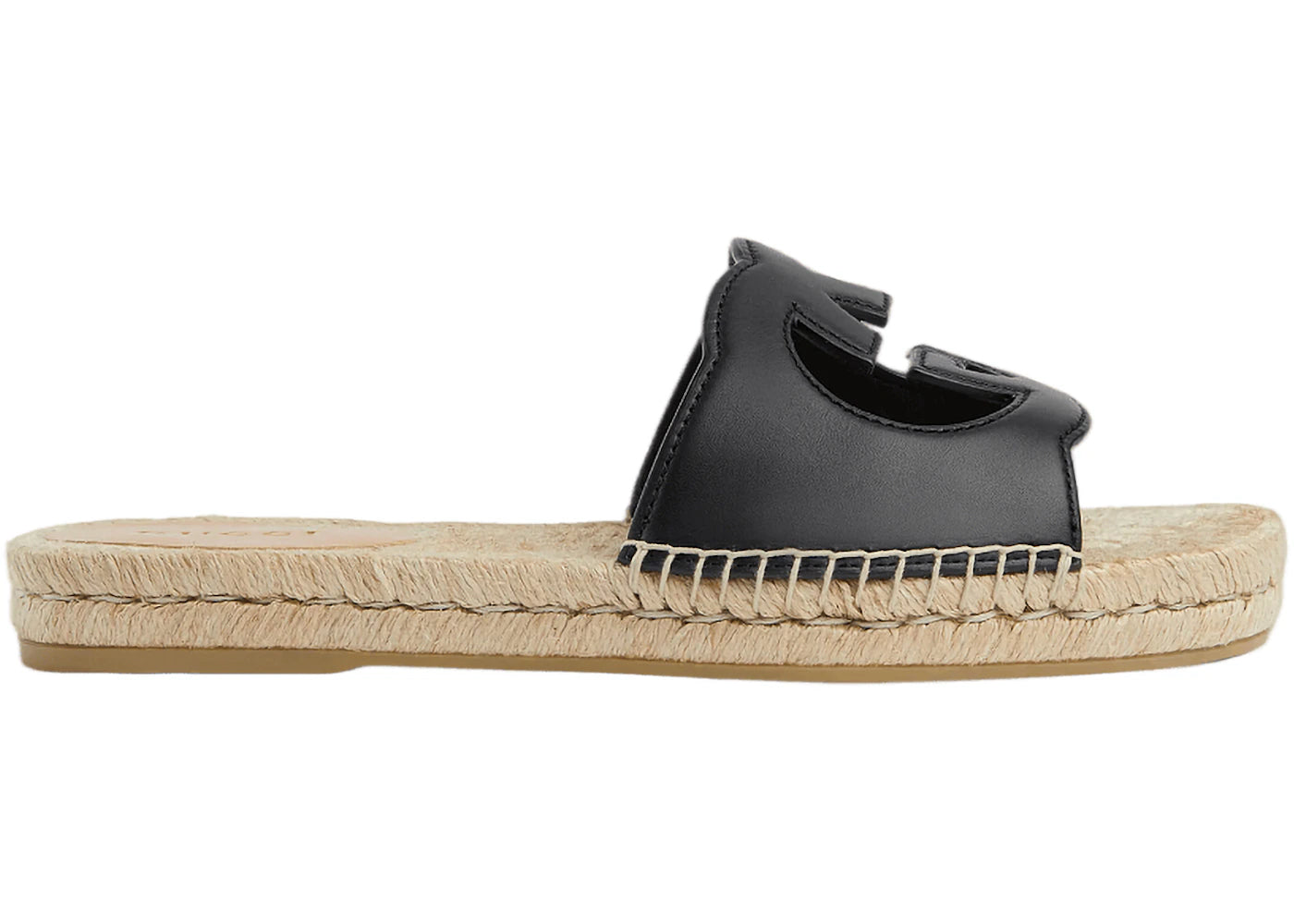 gucci interlocking g cut slide sandal black