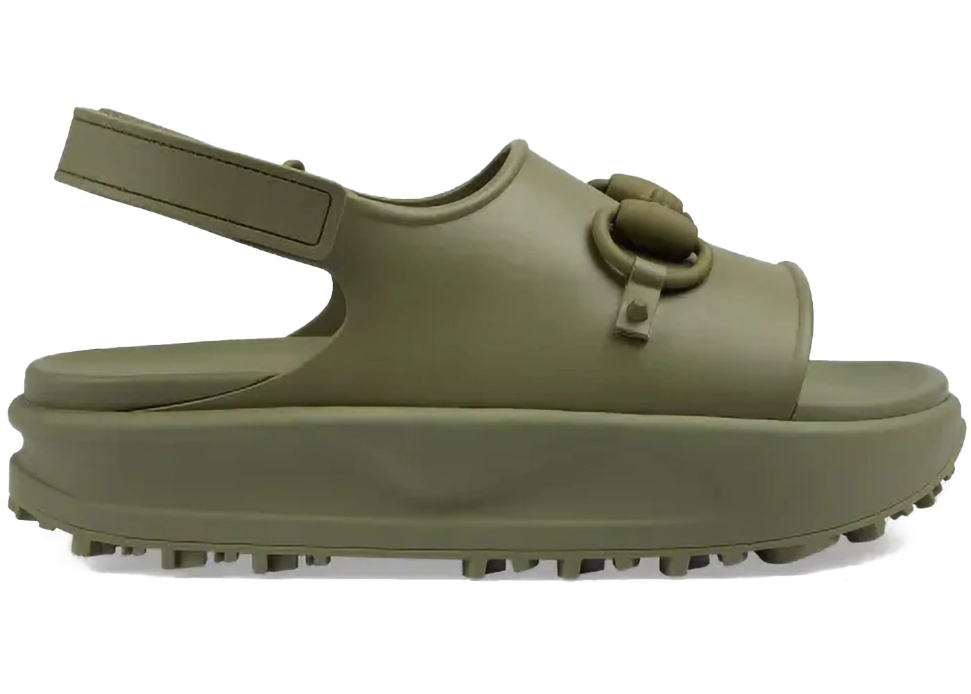 gucci interlocking g platform sandal green