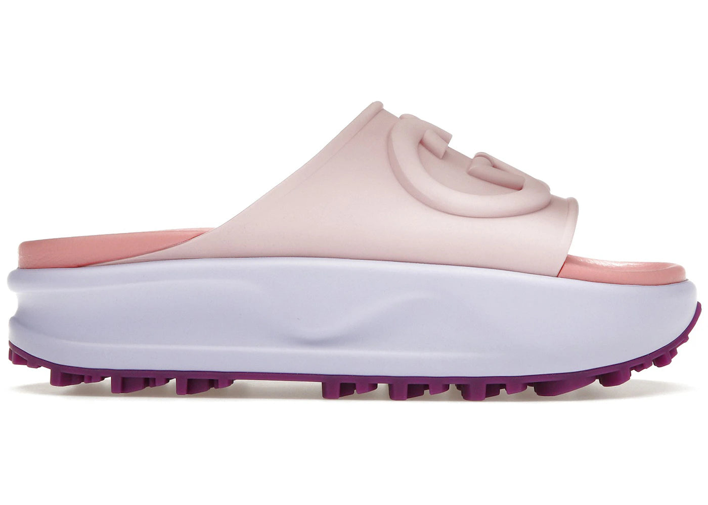 gucci interlocking g slide pink purple (women's)