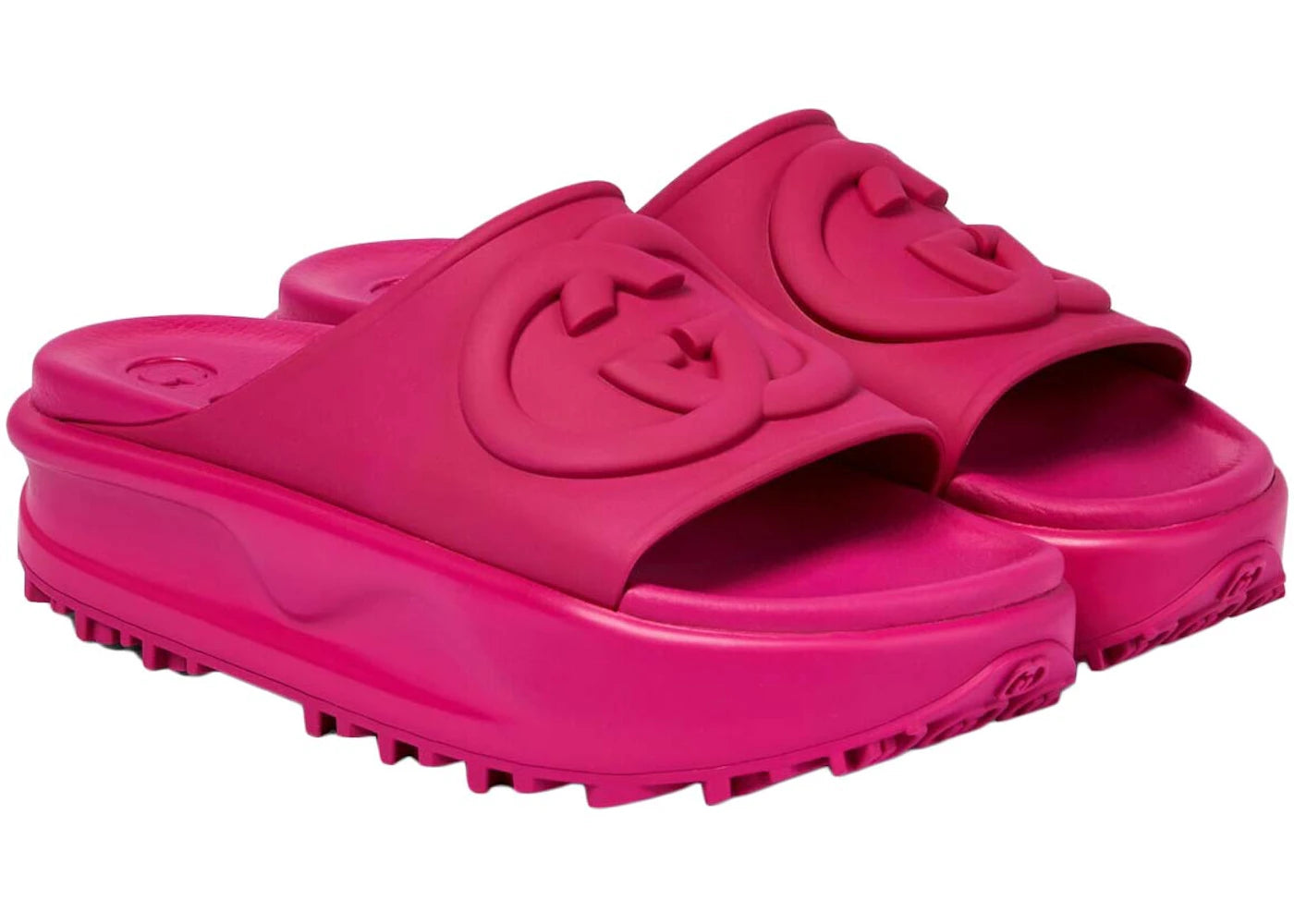 gucci interlocking g slide pink (women's)