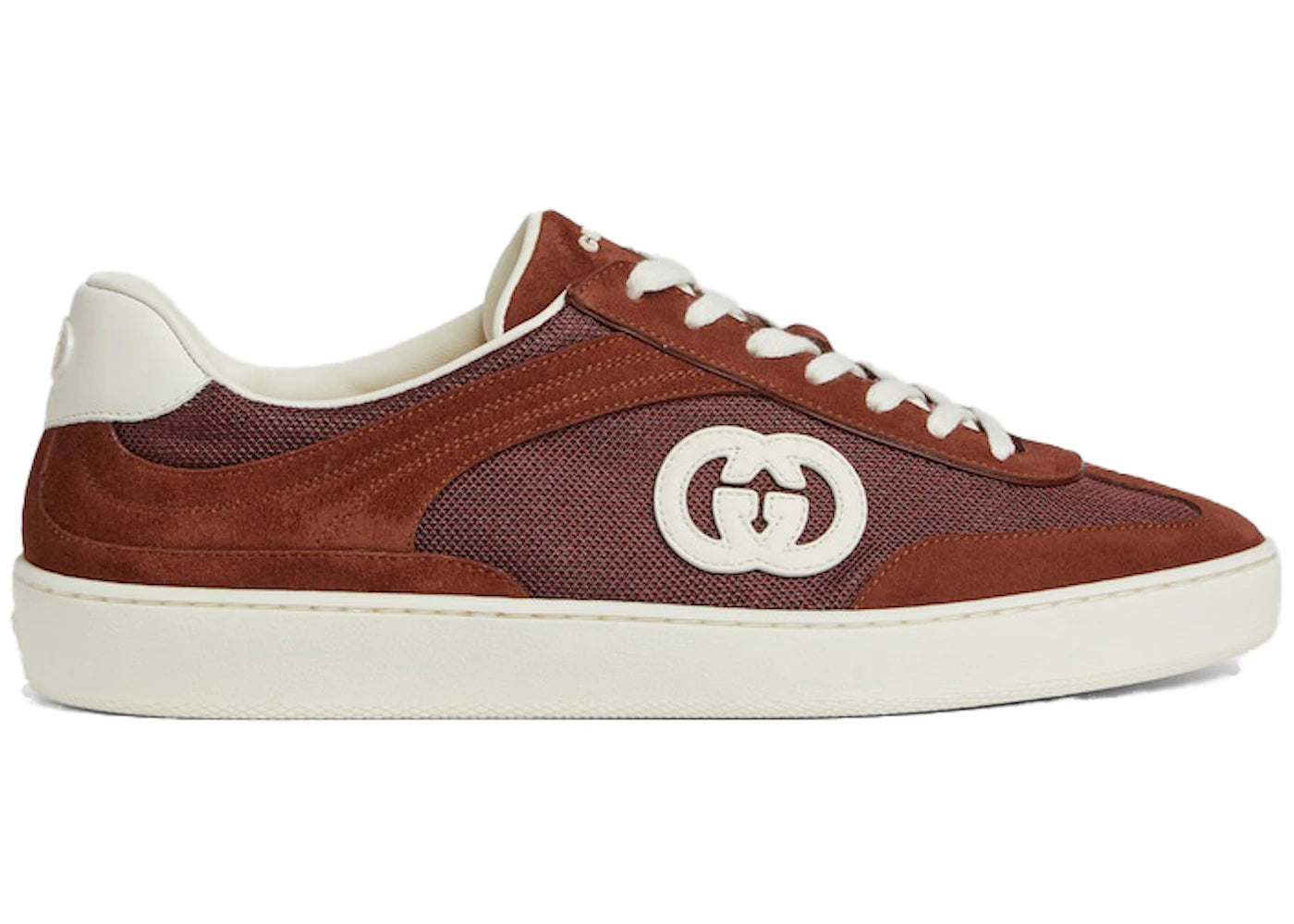 gucci interlocking red white suede