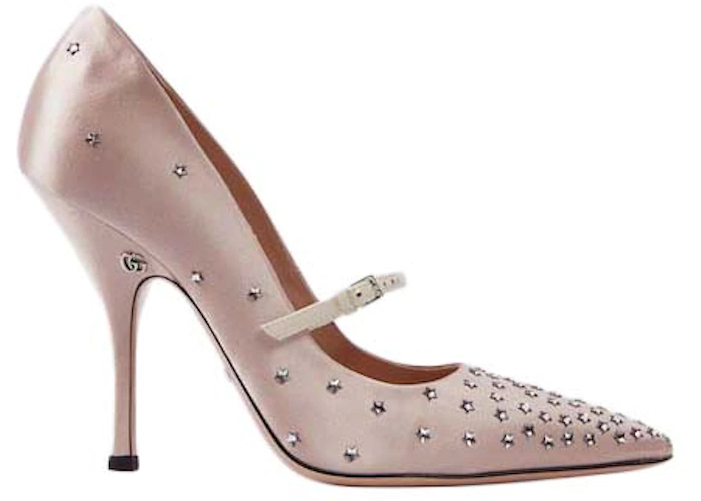 gucci jodie embellished satin pumps pink (women's)