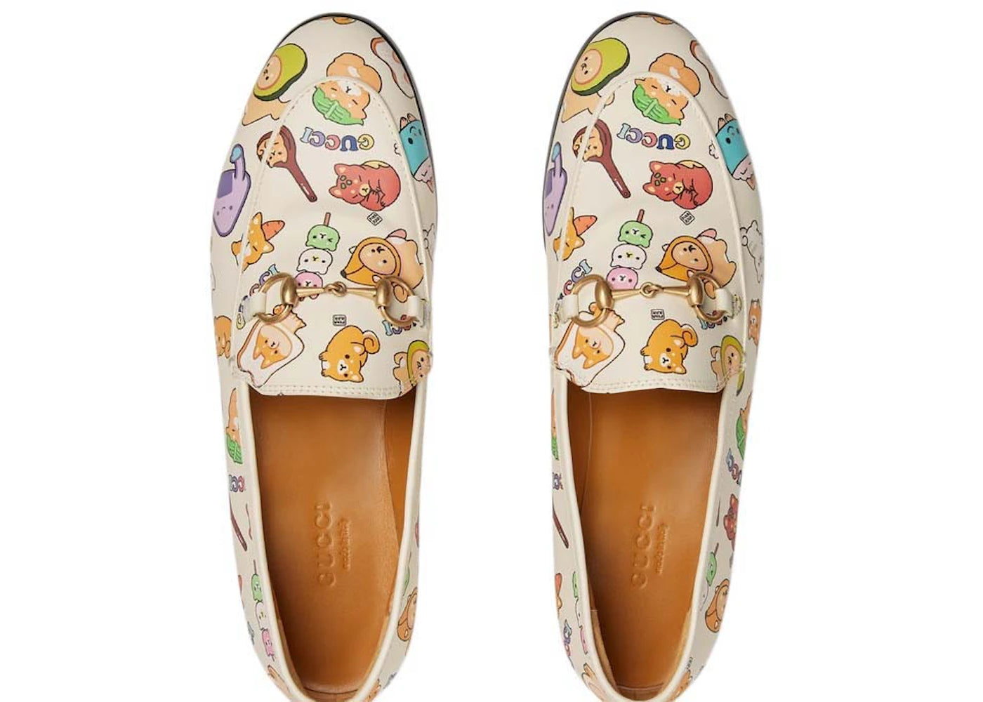 gucci jordaan animal printed loafer beige multi (women's)