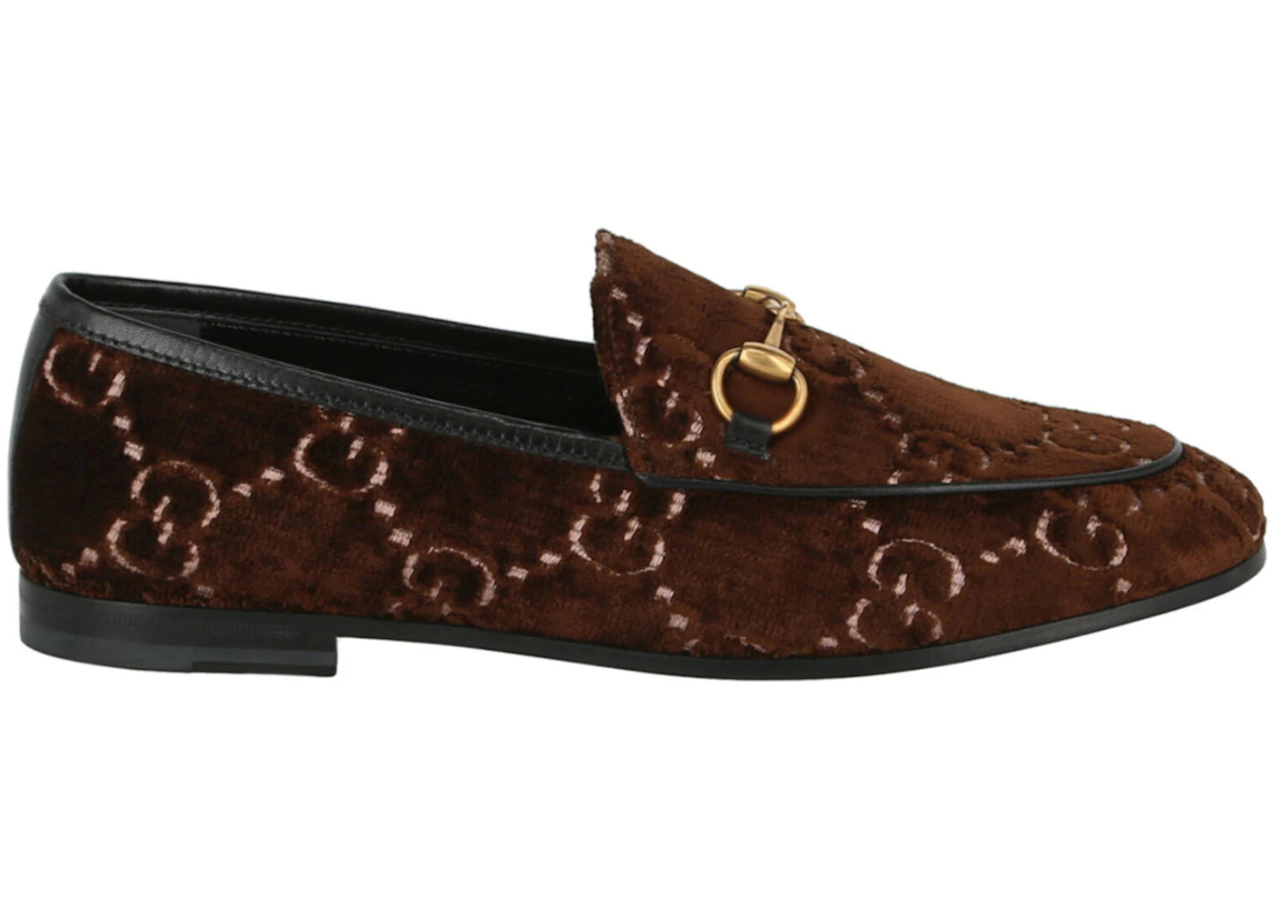 gucci jordaan gg velvet loafers cocoa (women's)