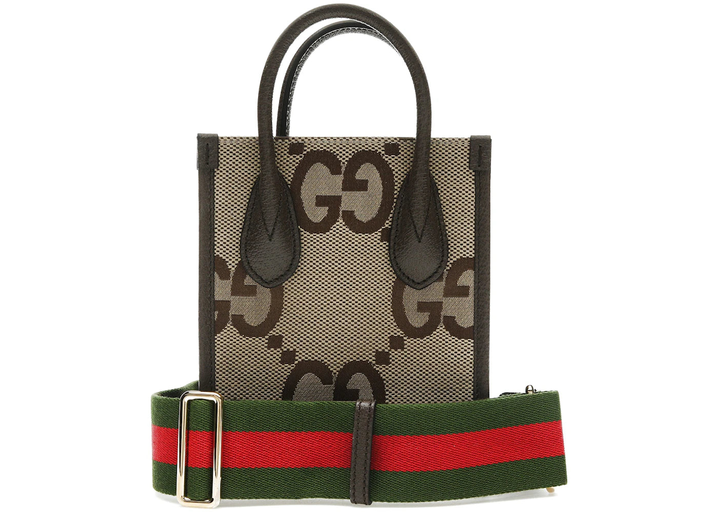 Gucci Jumbo Gg Tote Bag Mini Camel/Ebony