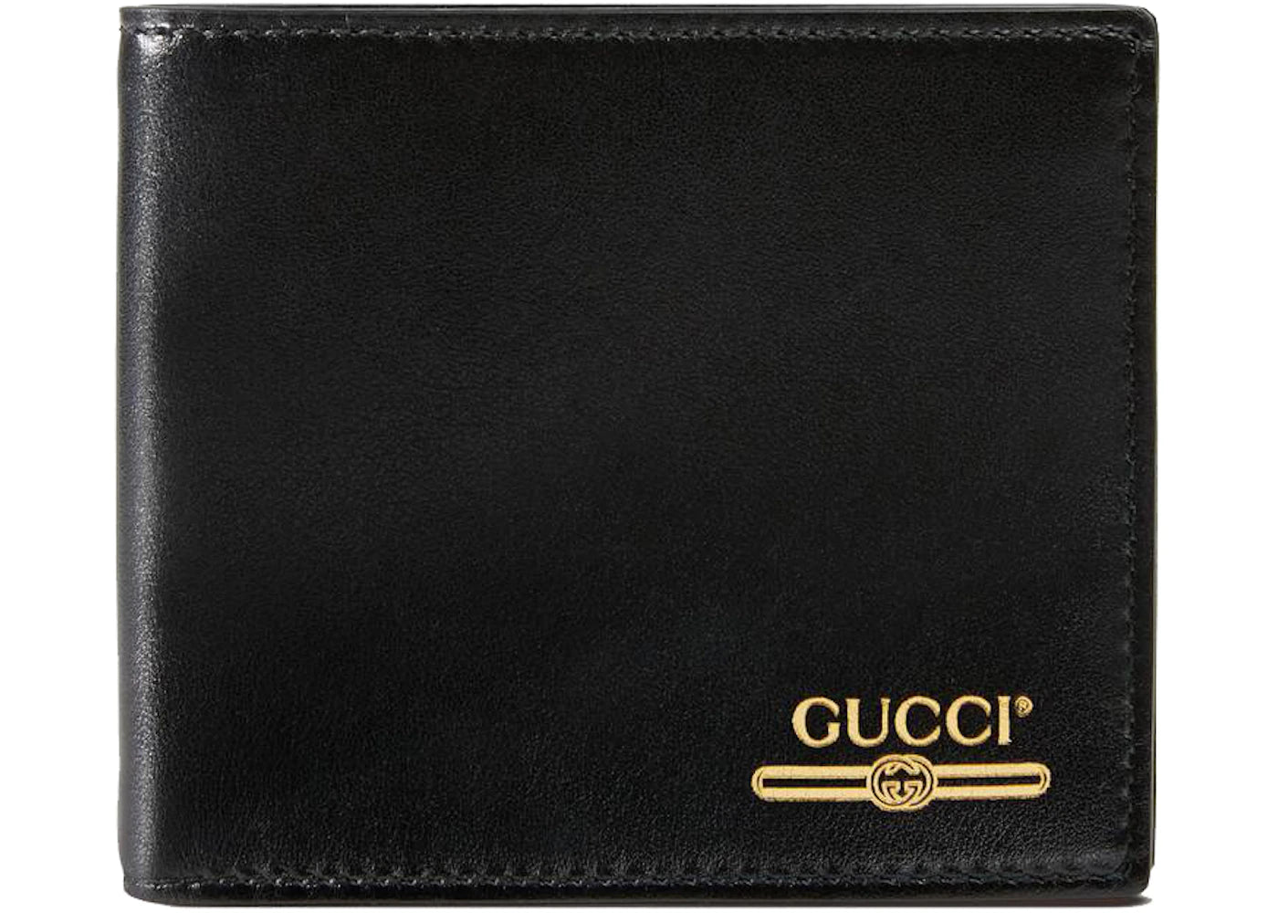 Gucci Leather Wallet With Gucci Logo (8 Card Slot) Black