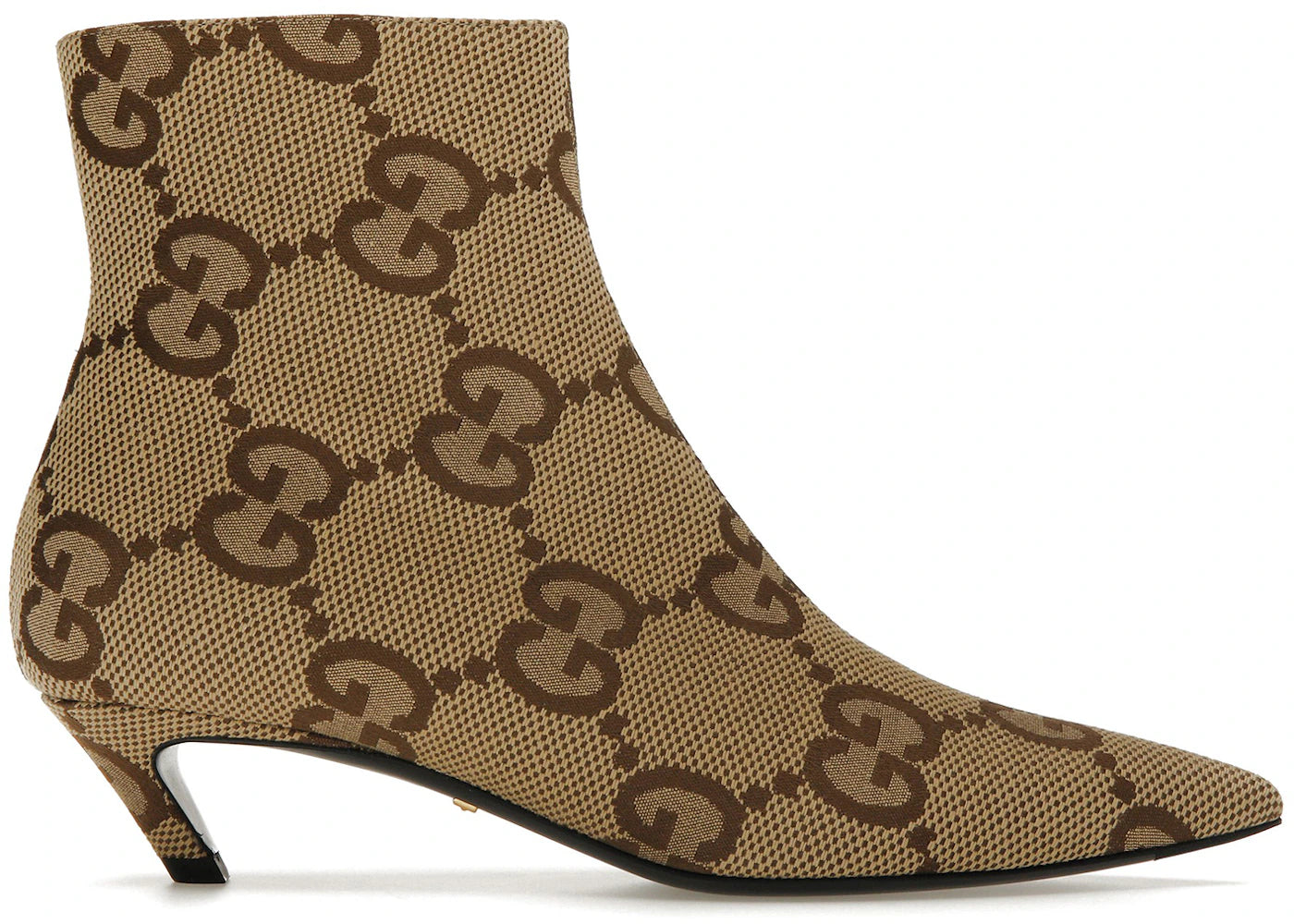 gucci low heel boots beige (women's)