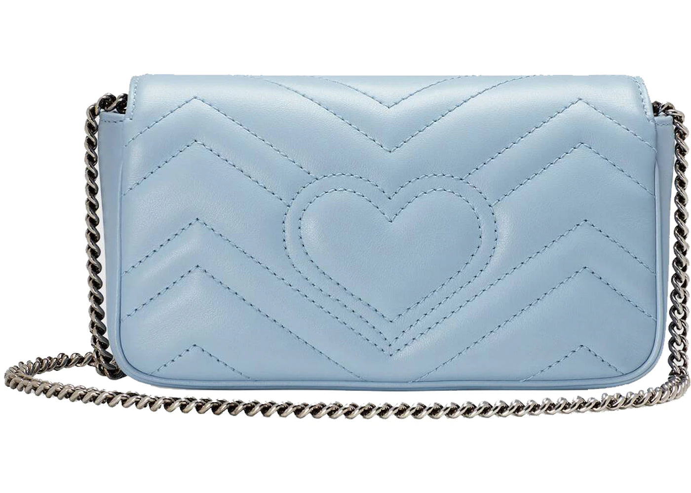 Gucci Gg Marmont Matelasse Super Mini Bag Pastel Blue