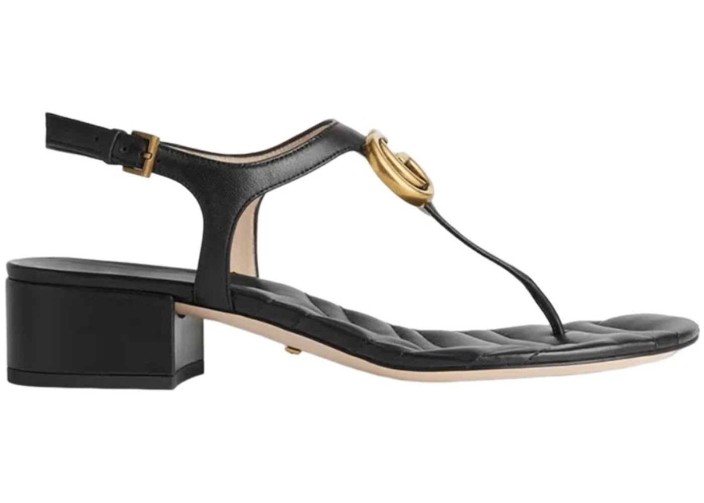 gucci marmont double g sandal black (women's)