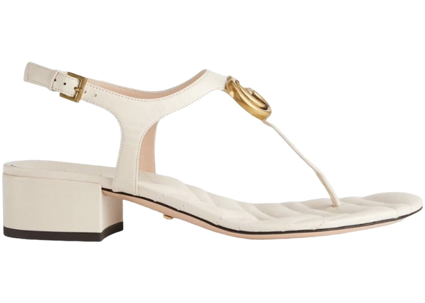 gucci marmont double g sandal white (women's)