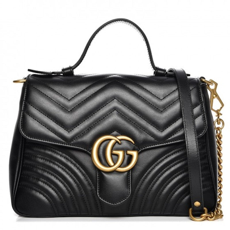Gucci Gg Marmont Small Top Handle Bag Black One Size