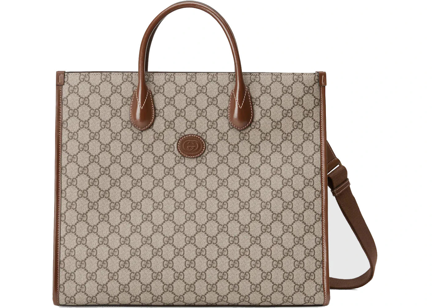 Gucci Medium Tote With Interlocking G Beige/Ebony
