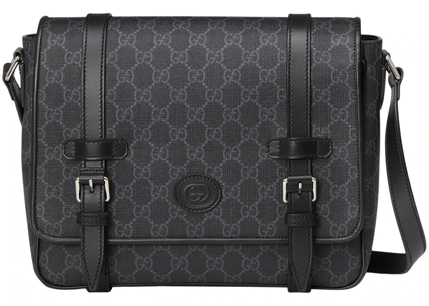 Gucci Messenger Bag Gg Supreme Canvas Black/Grey