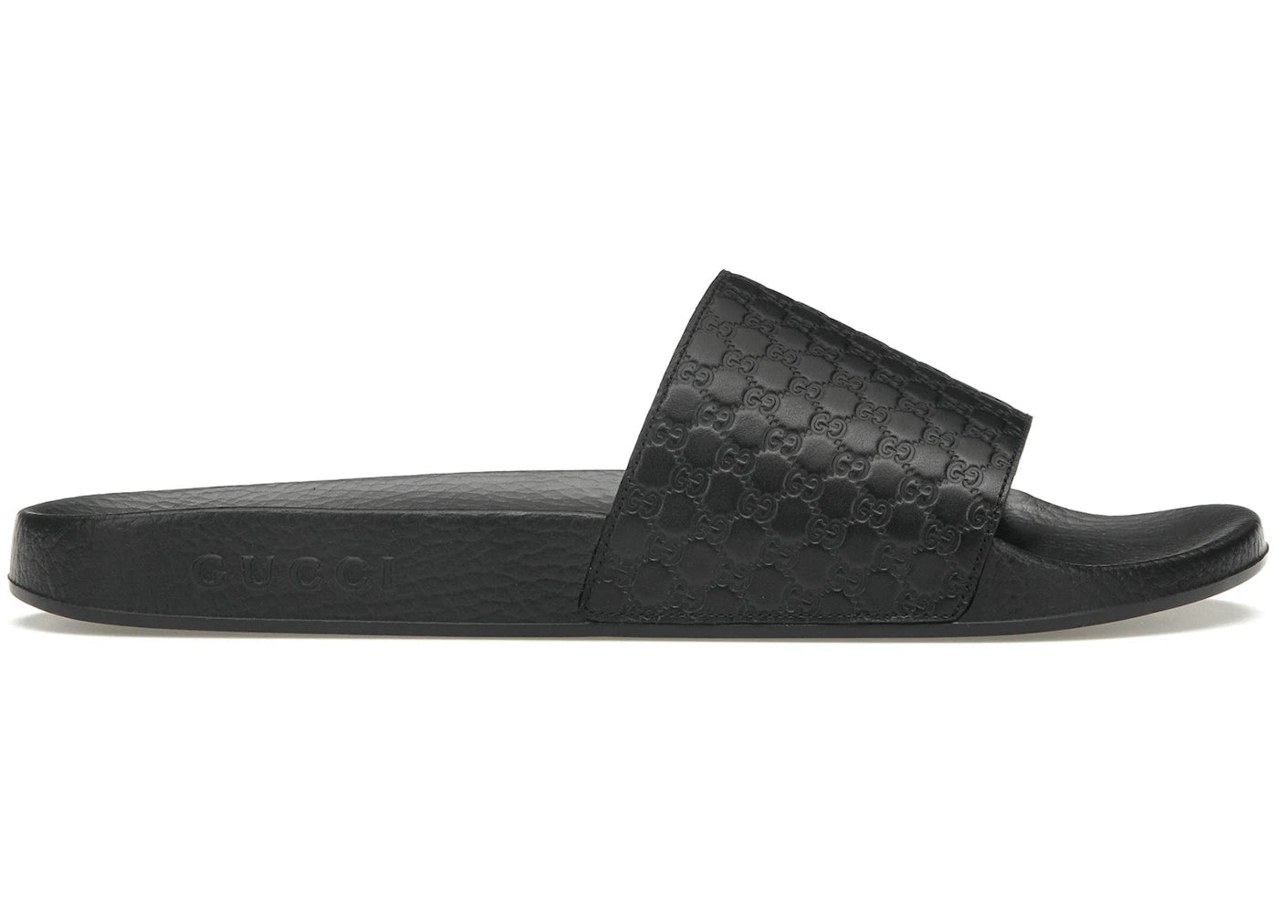 Gucci Black Microguccissima Slide Sandals Gucci Microguccissima Slides - Black - Bed Bath & Beyond  main image 2