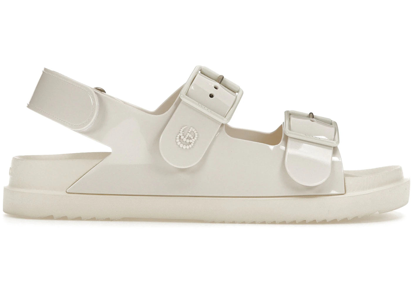 gucci mini double g sandal off-white rubber