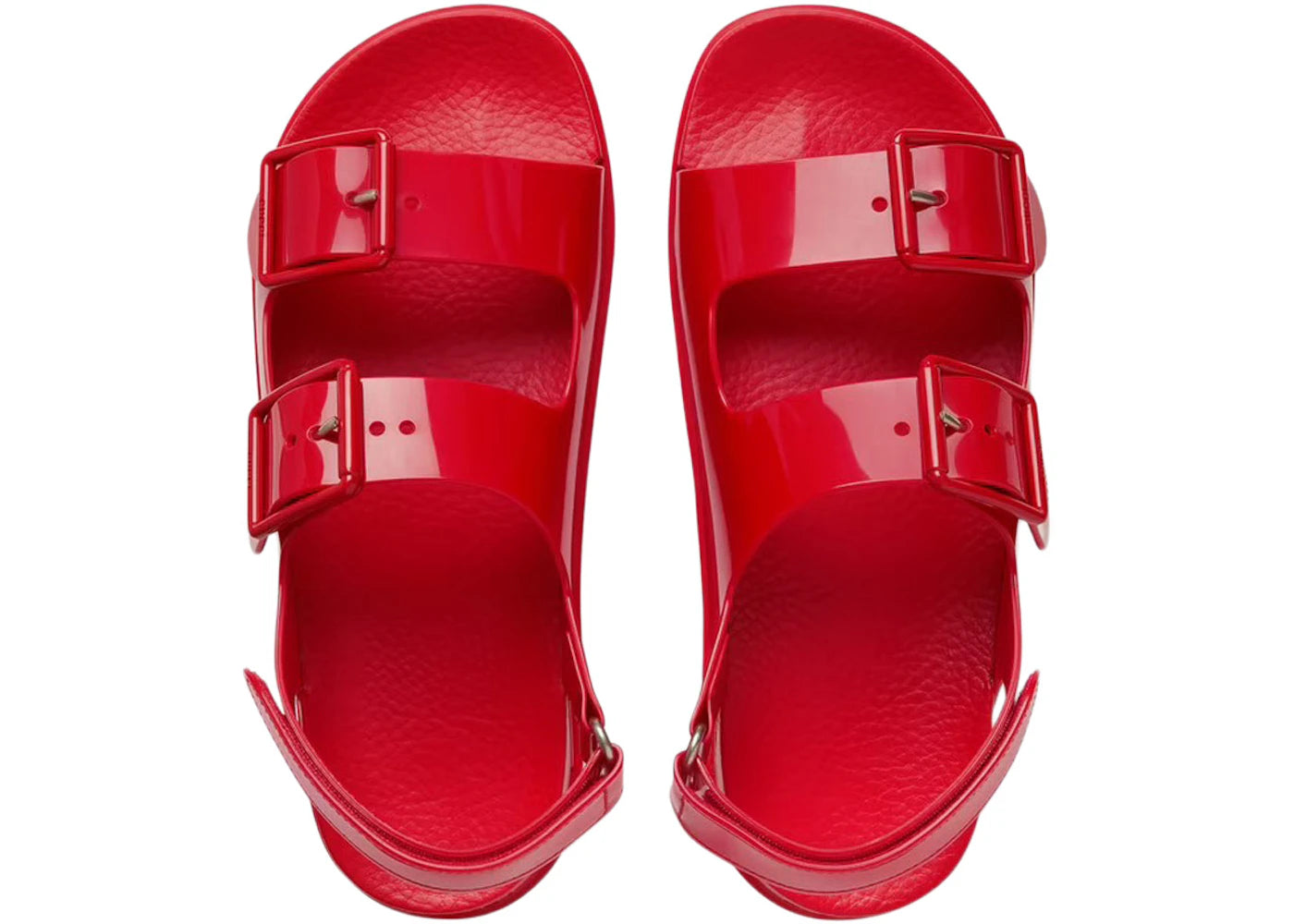 gucci mini double g sandal red rubber
