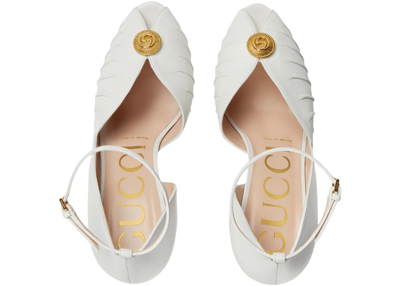 Gucci Open-Toe 94Mm Sandal White Leather