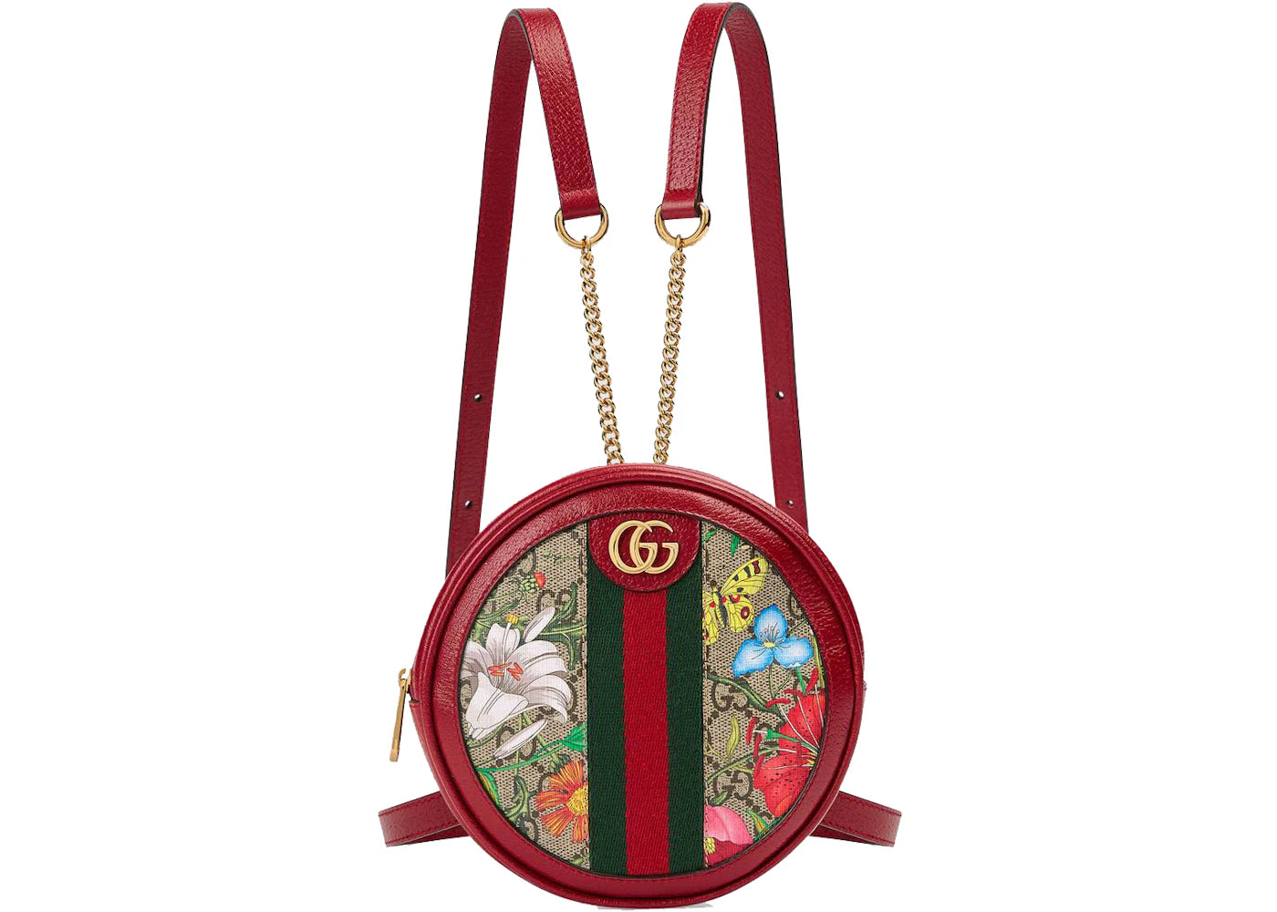 Gucci Ophidia Backpack Gg Flora Mini Red