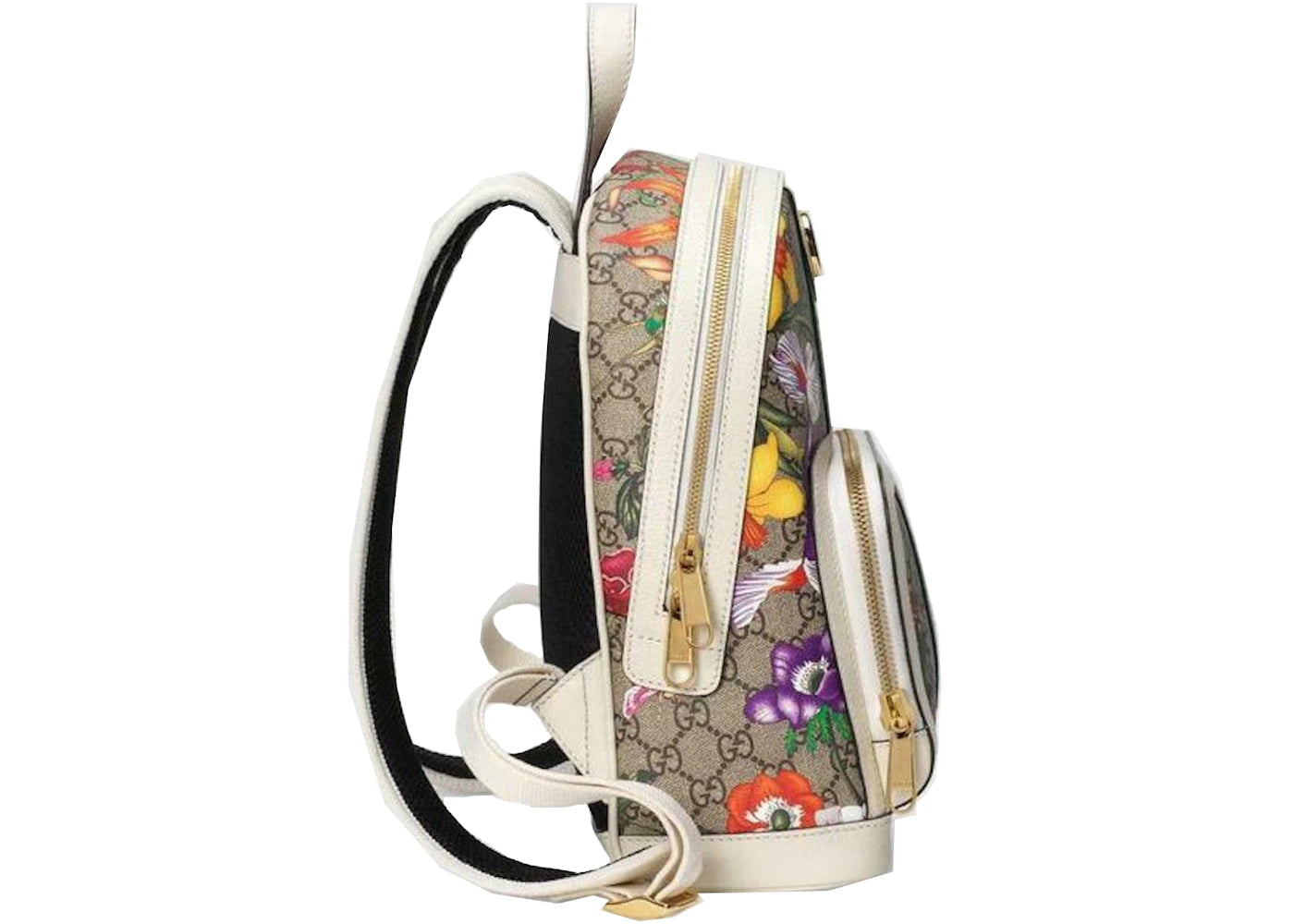 gucci ophidia flora backpack white
