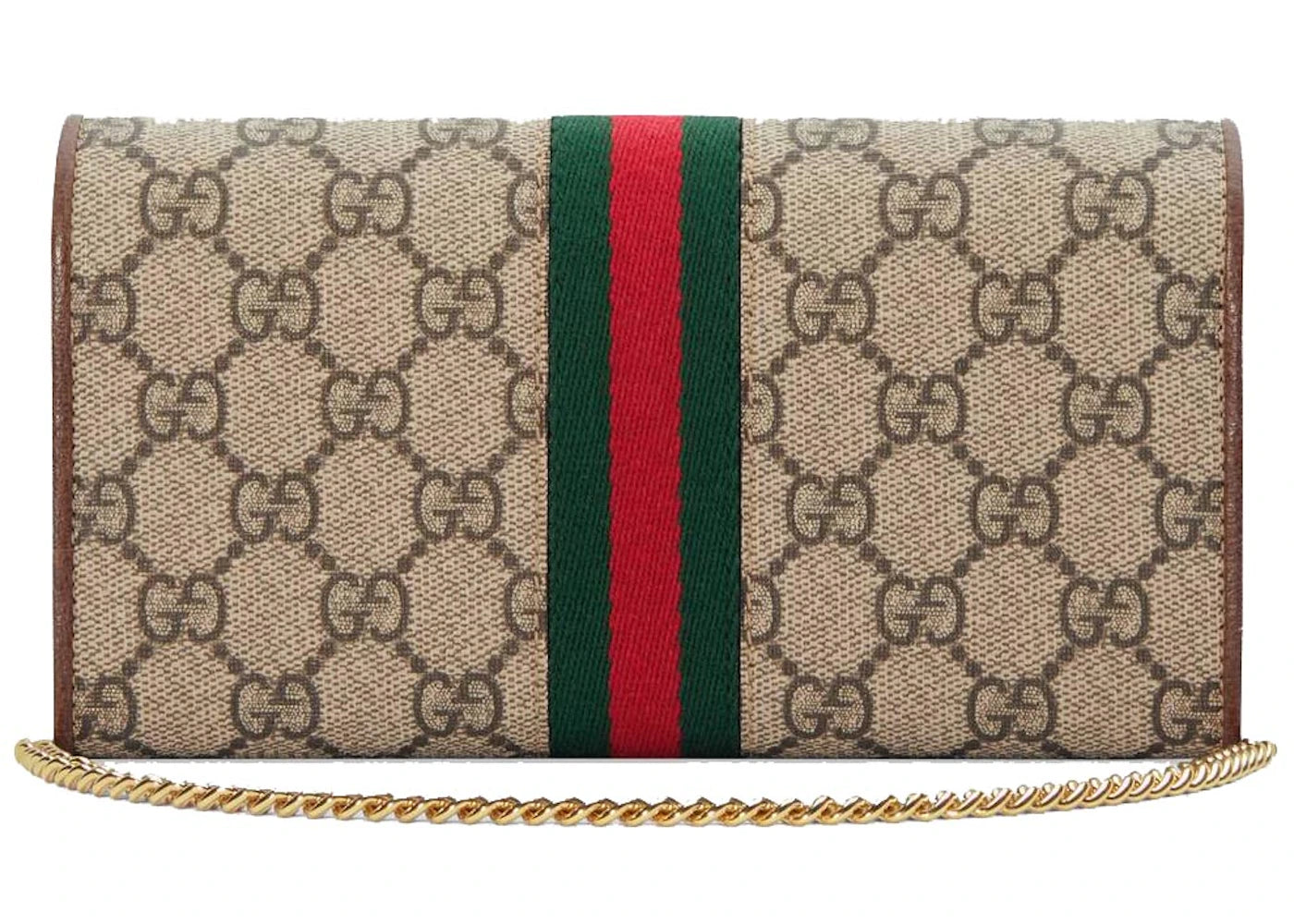 Gucci Ophidia Gg Chain Wallet Beige/Ebony
