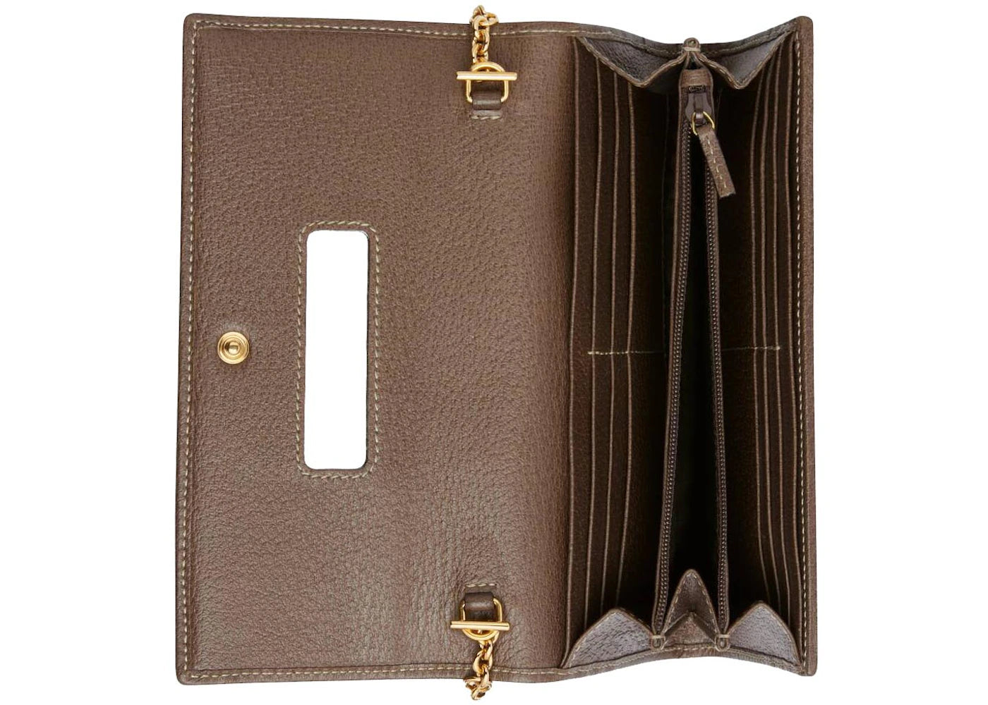 Gucci Ophidia Gg Chain Wallet Beige/Ebony