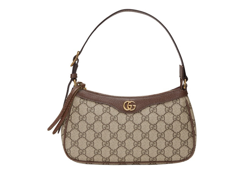 Gucci Ophidia Handbag Small Gg Supreme Beige/Ebony One Size