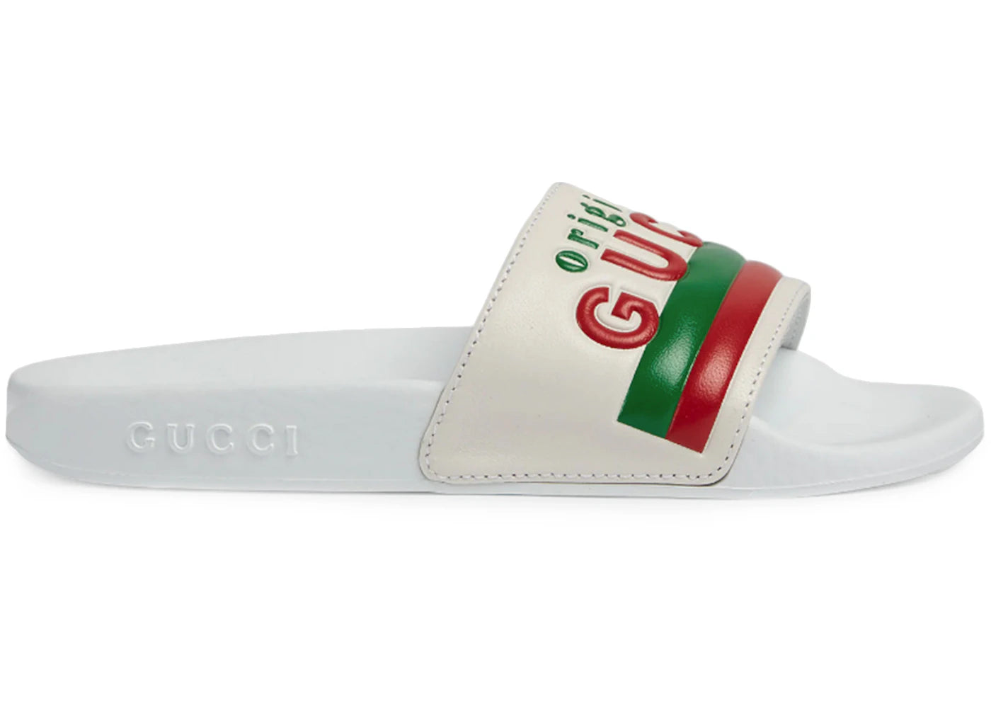gucci "original gucci" slide white green red (kids)