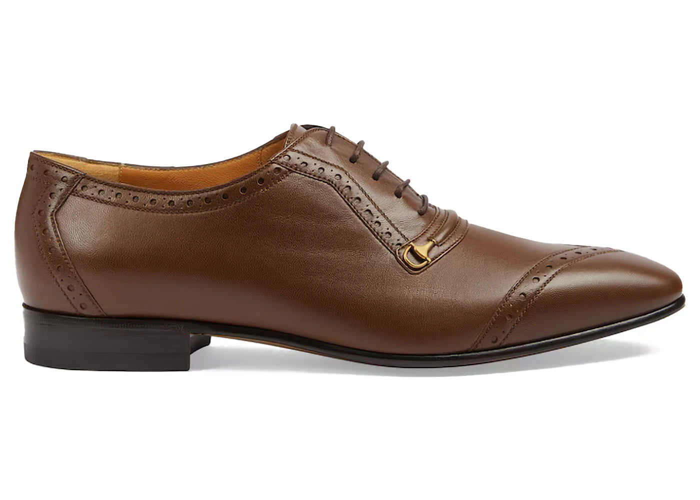 gucci oxford lace up shoes brown