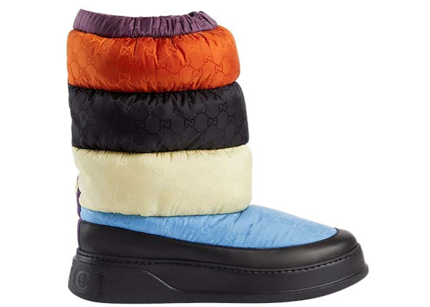 gucci padded snow boots black multi