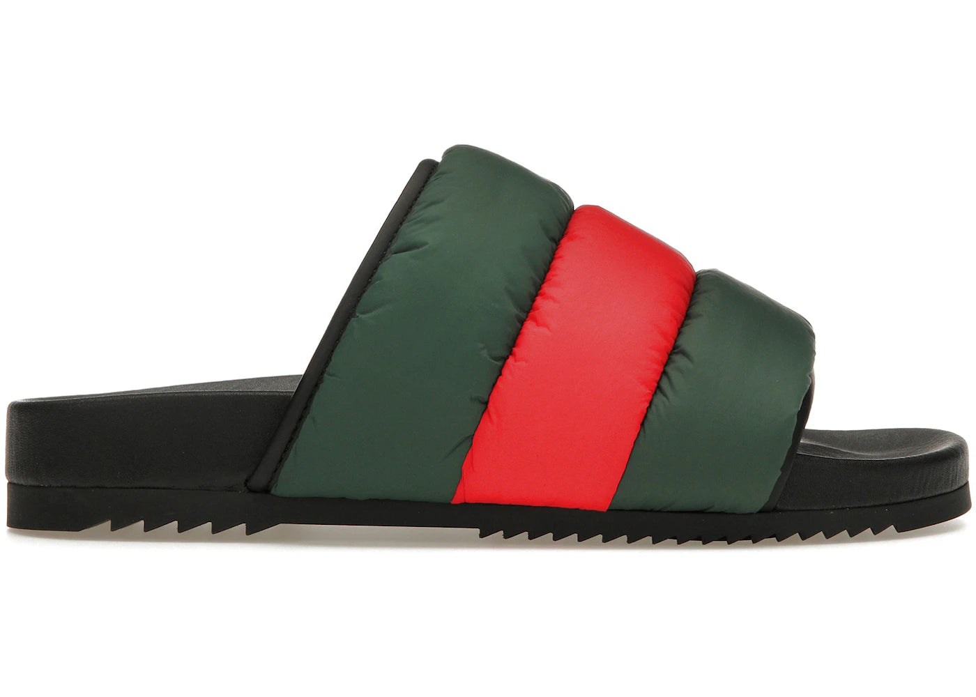 gucci padded web slide green red web (women's)