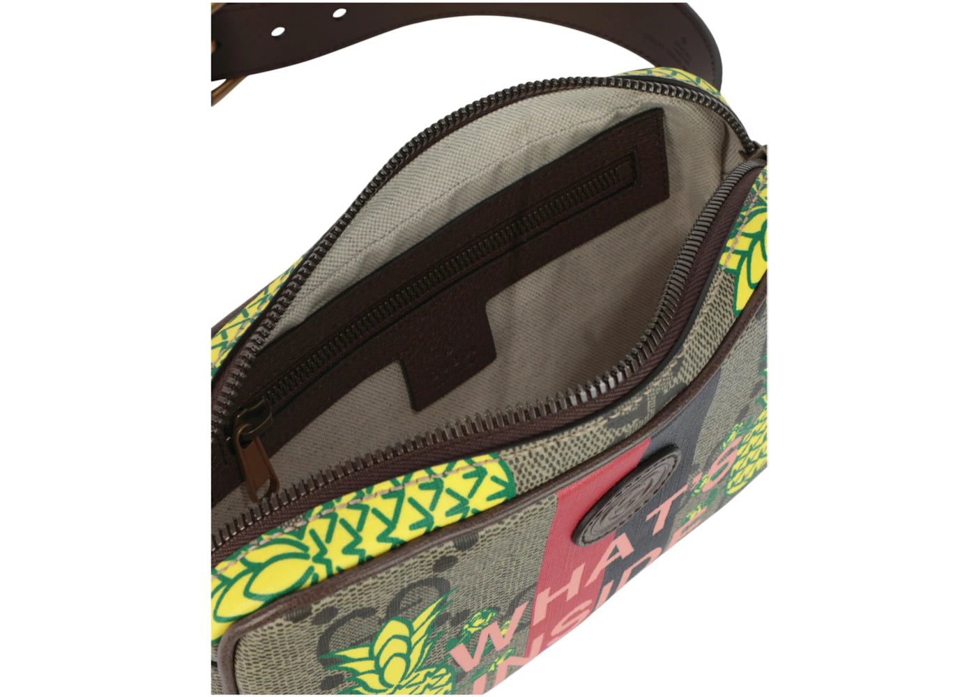 Gucci Pineapple Gg Supreme Belt Bag Brown