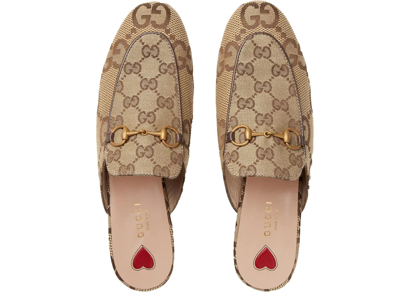 gucci princetown slipper jumbo gg camel canvas