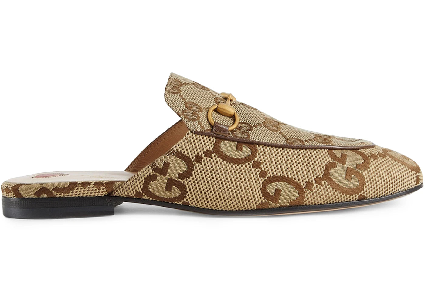 gucci princetown slipper jumbo gg camel canvas