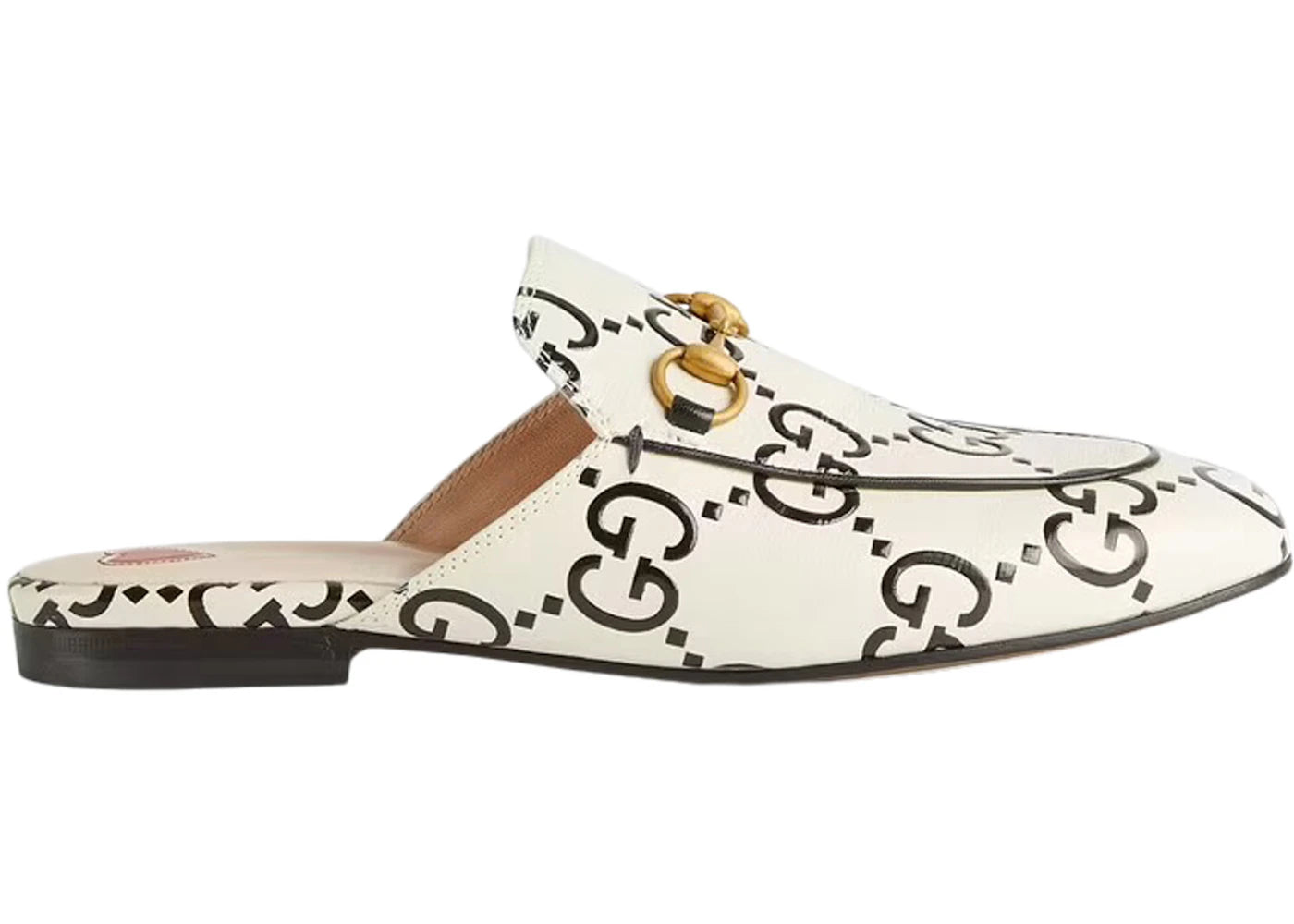 gucci princetown slipper white gg debossed leather