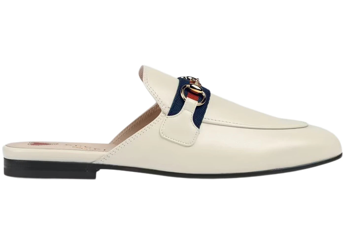 gucci princetown slipper white web leather